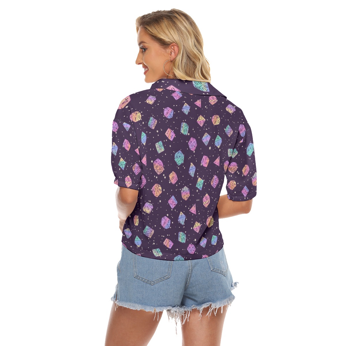 DND Dice Purple Women's Crop Top