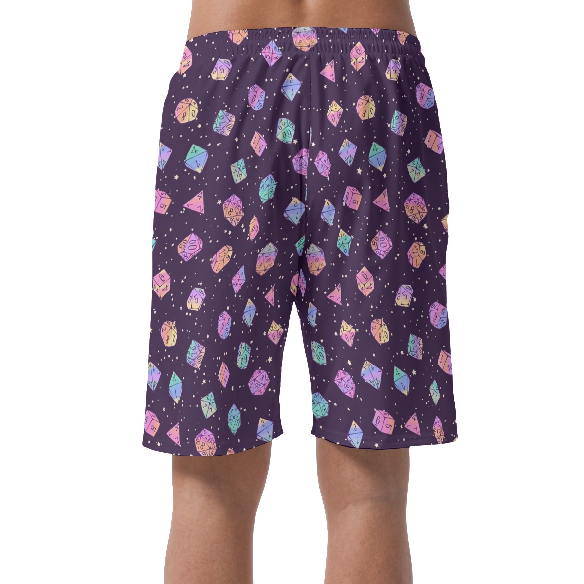DND Dice Purple Men's Hawaiian Shorts