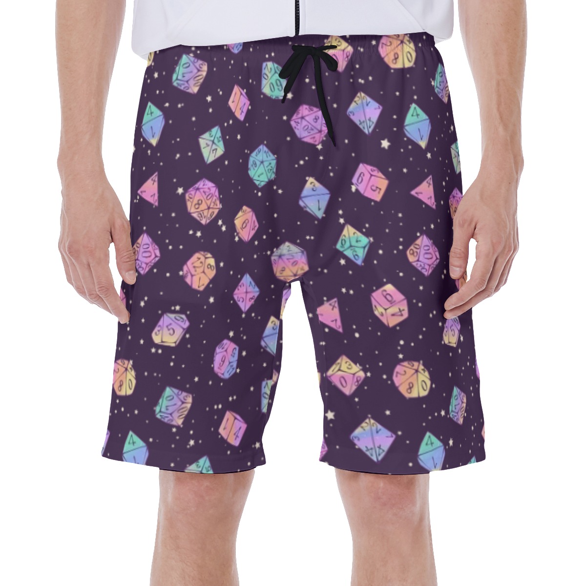 DND Dice Men's Hawaiian Swim Trunks - variant image 1