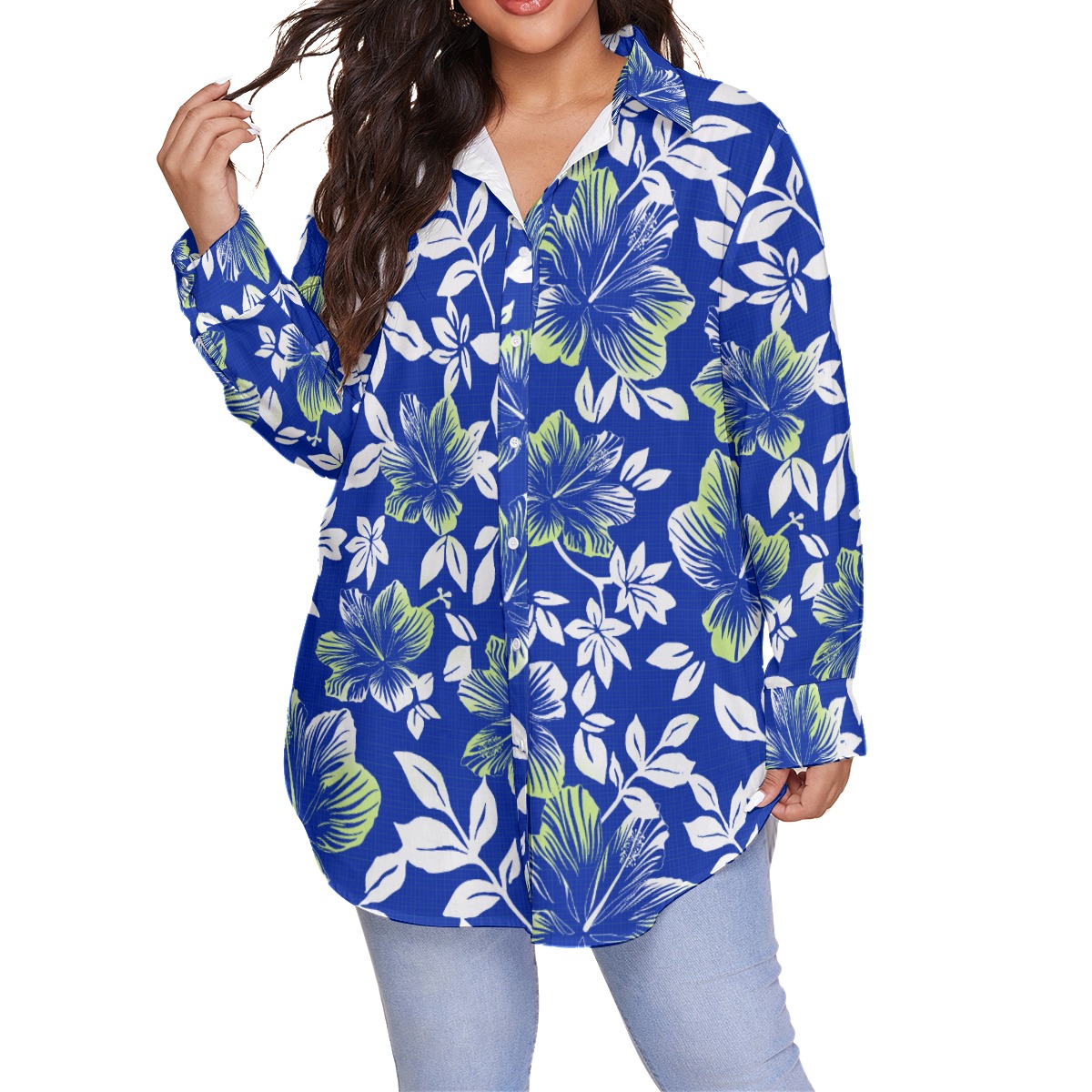 Vintage Tropical Plus Size Hawaiian Shirt For Women - variant image 1