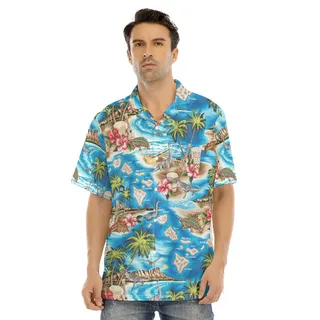 Dinosaur Tropical Men's Hawaiian Shirt