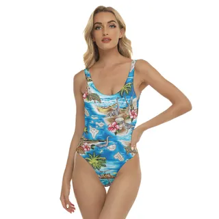 Tropical Dinosaur Summer Swimsuit For Women