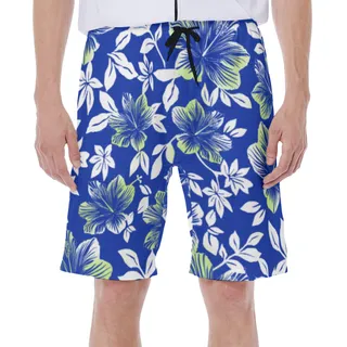 Hibiscus Men's Hawaiian Beach Swim Trunks