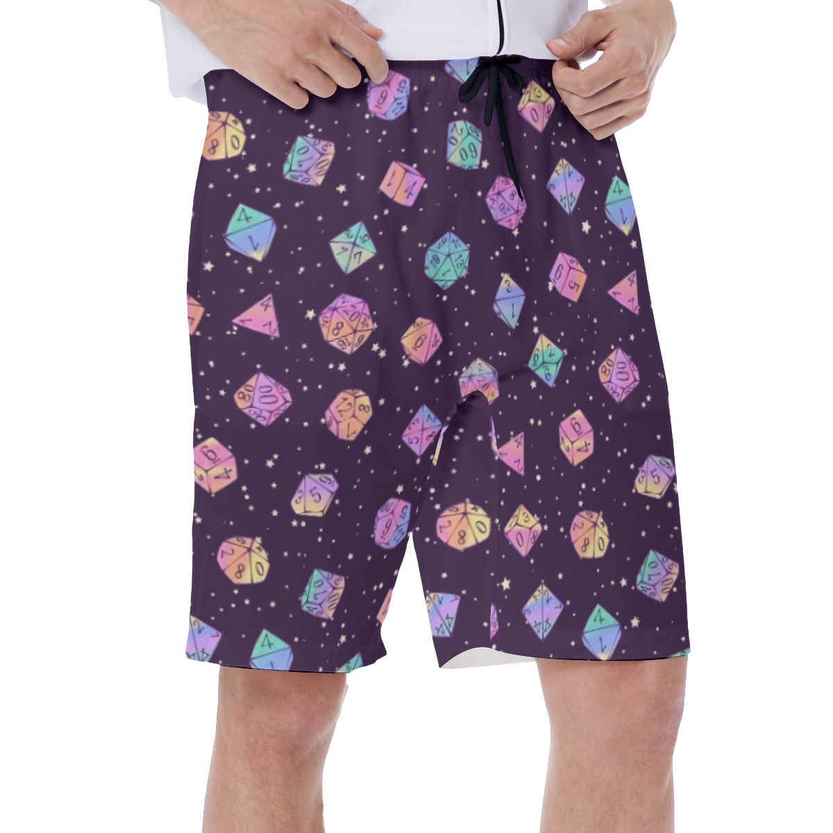 DND Dice Men's Hawaiian Swim Trunks
