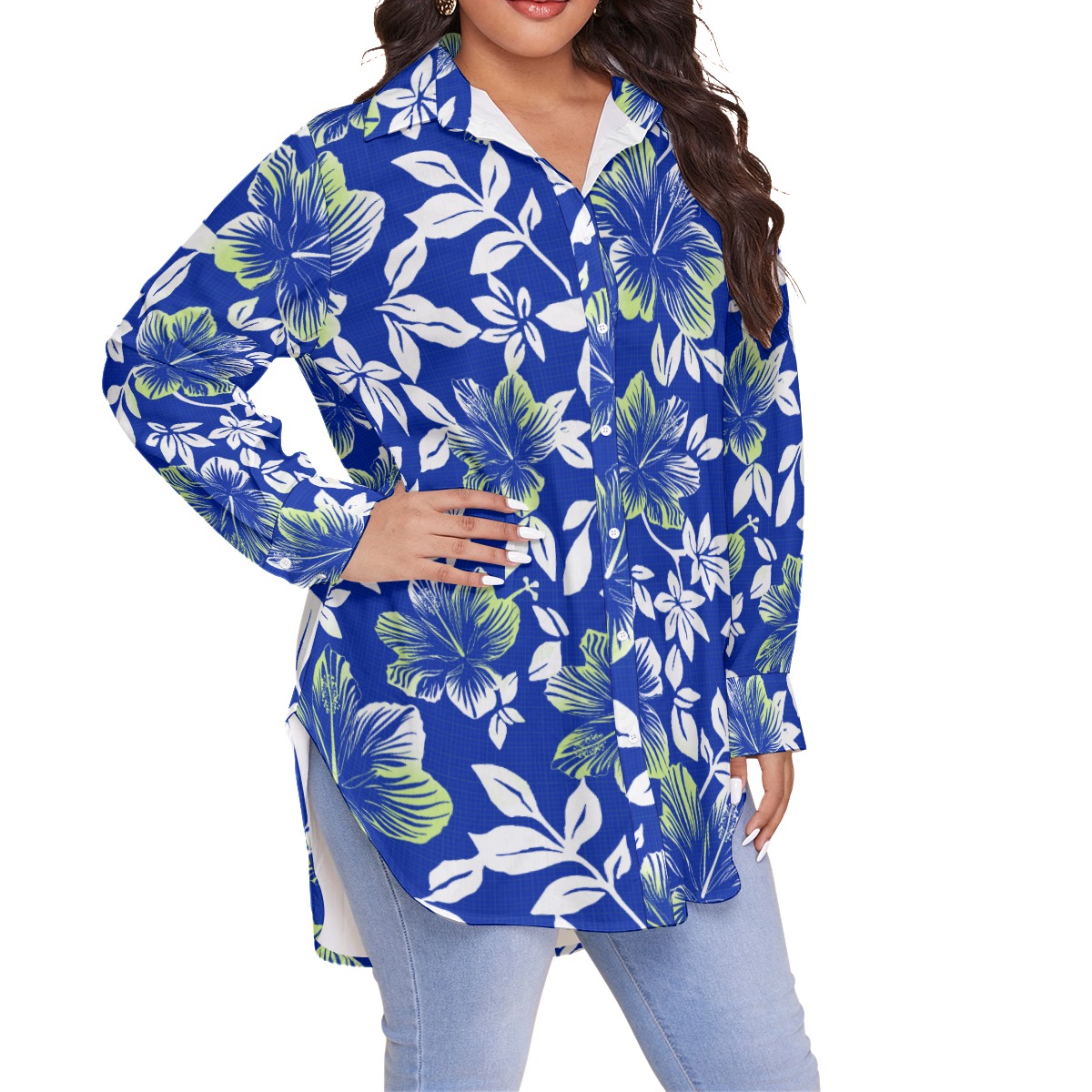 Vintage Tropical Plus Size Hawaiian Shirt For Women