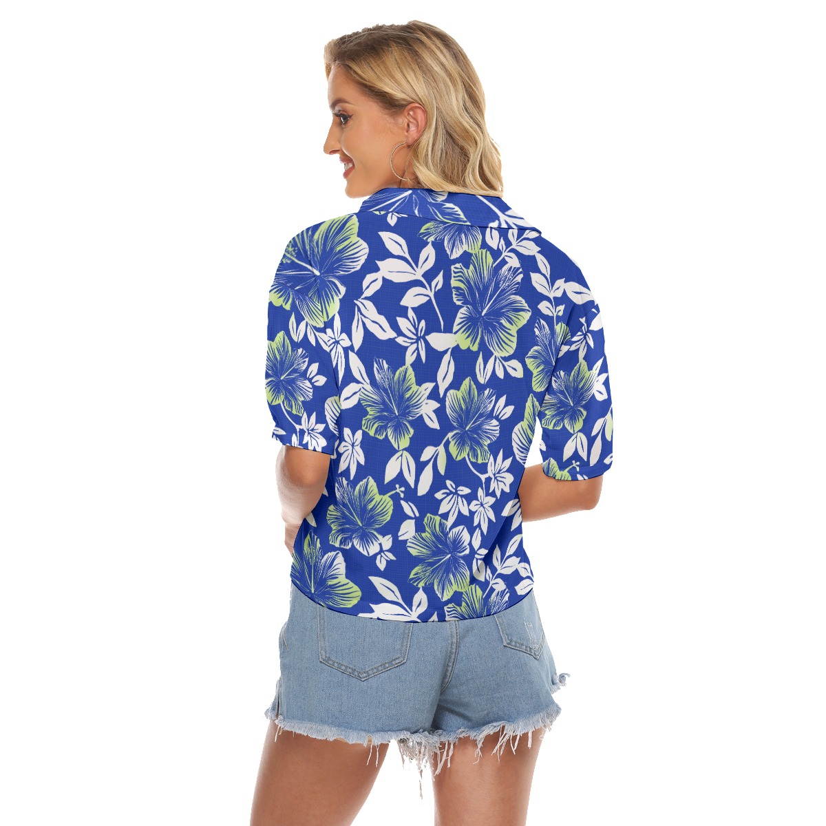 Vintage Tropical Hawaiian Crop Top For Women