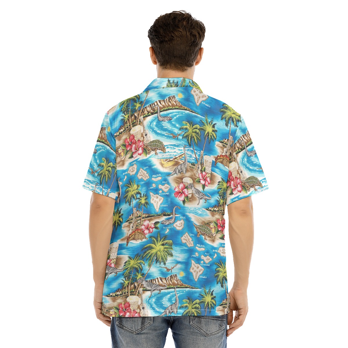 Dinosaur Tropical Men's Hawaiian Shirt