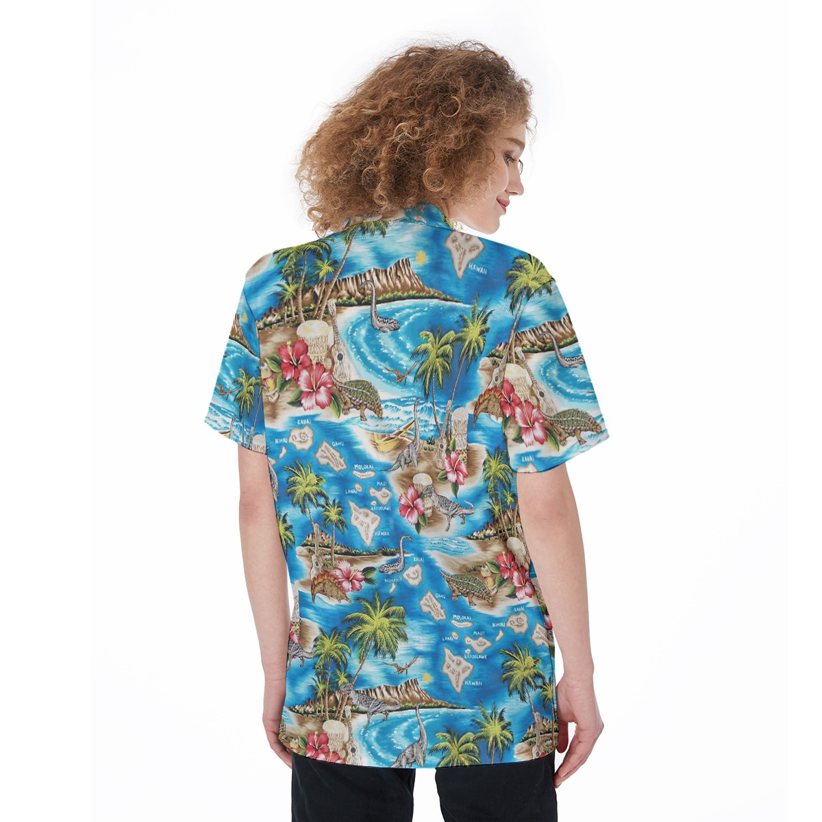 Tropical Dinosaur Women's Hawaiian Shirt