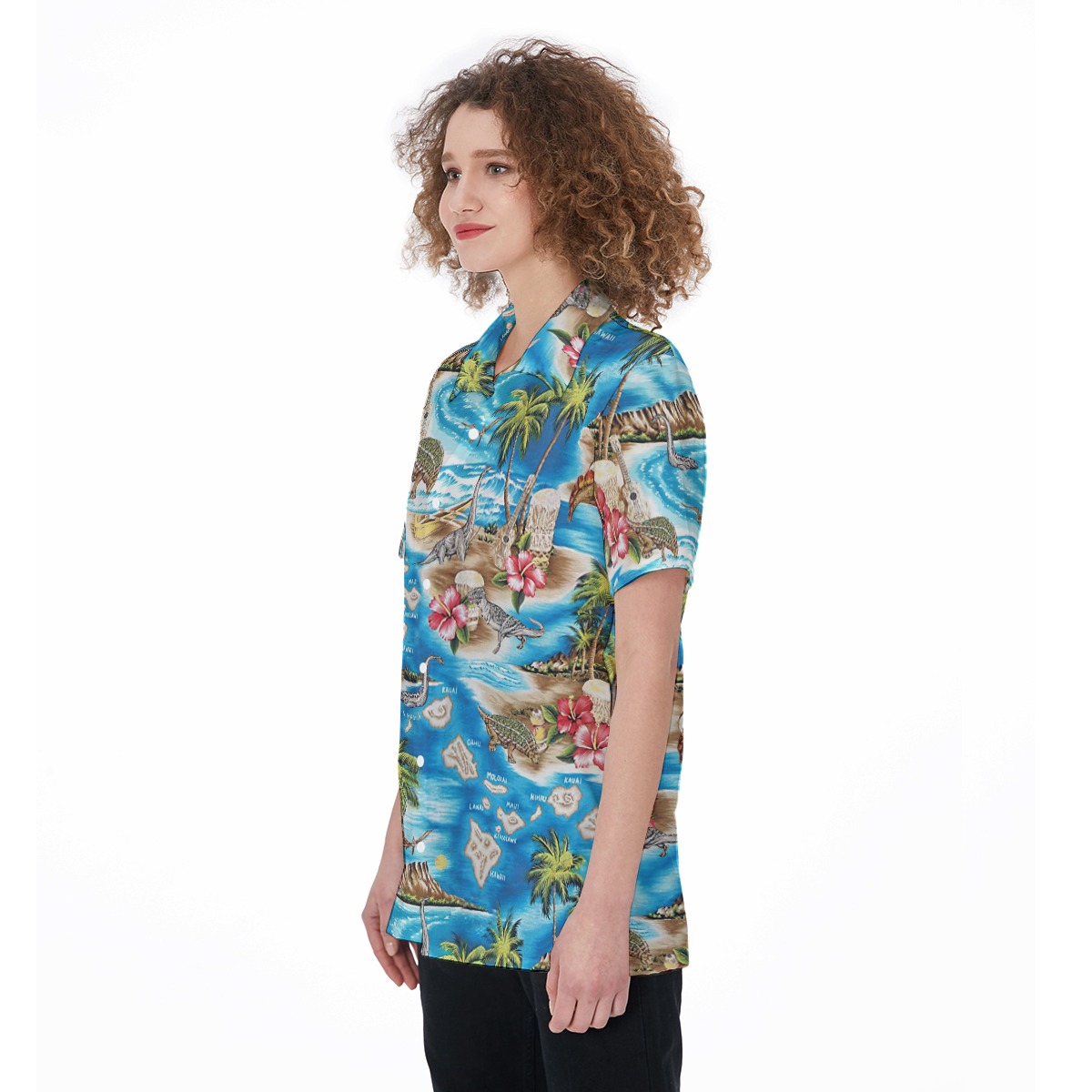 Tropical Dinosaur Women's Hawaiian Shirt