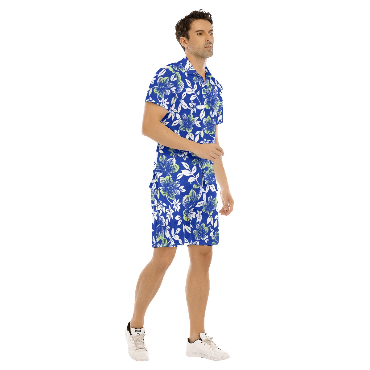 Hibiscus Floral Men's Hawaiian Shirt And Shorts