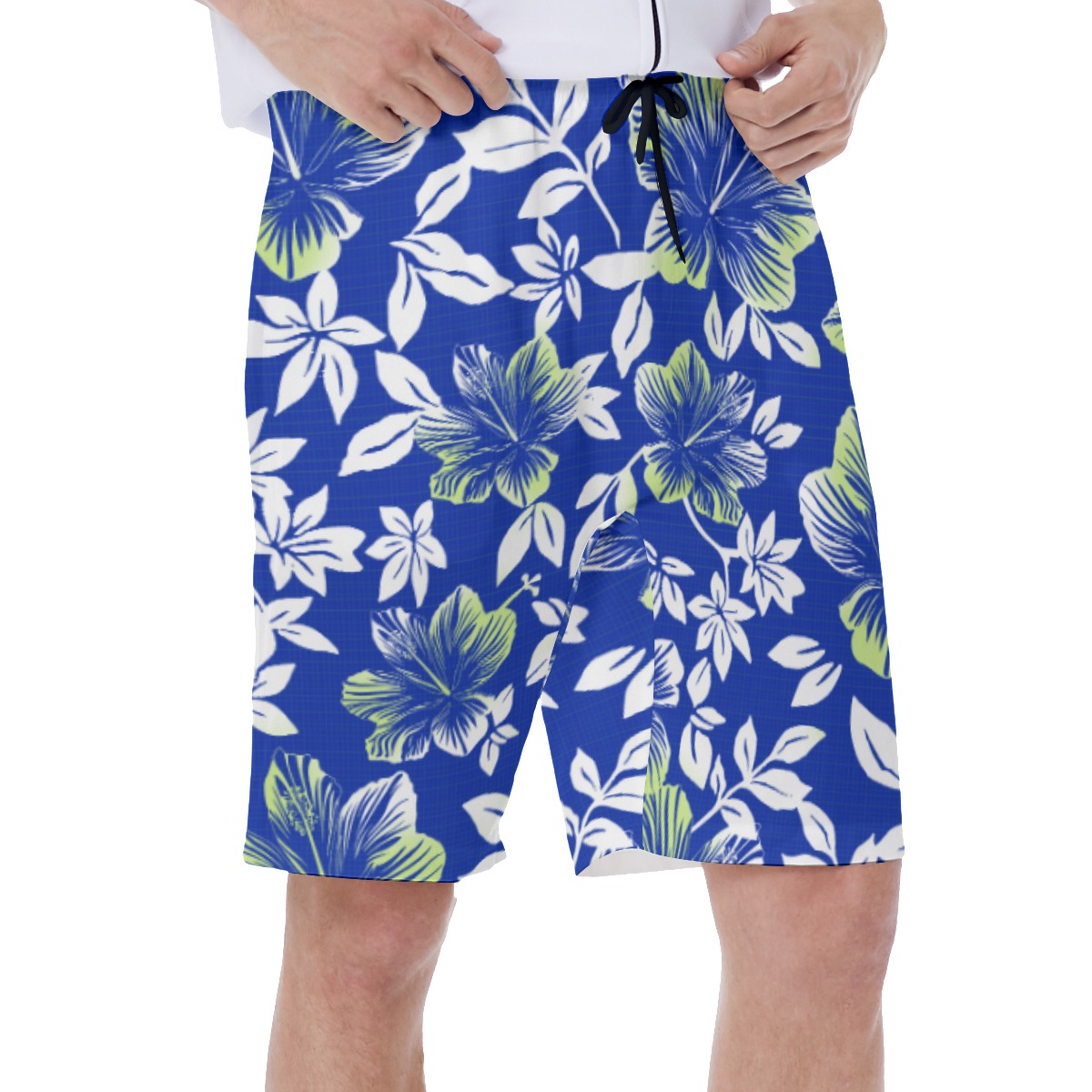 Hibiscus Men's Hawaiian Beach Swim Trunks