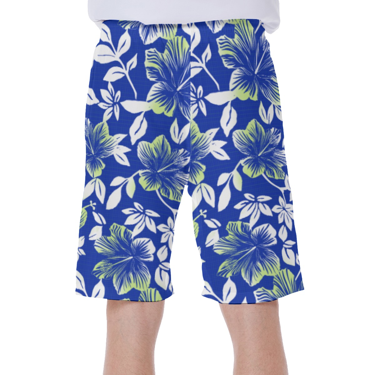 Hibiscus Men's Hawaiian Beach Swim Trunks