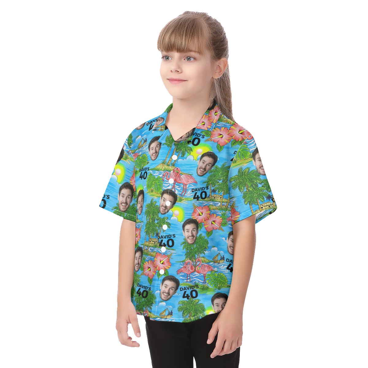Custom Face Birthday Kid's Hawaiian Shirt