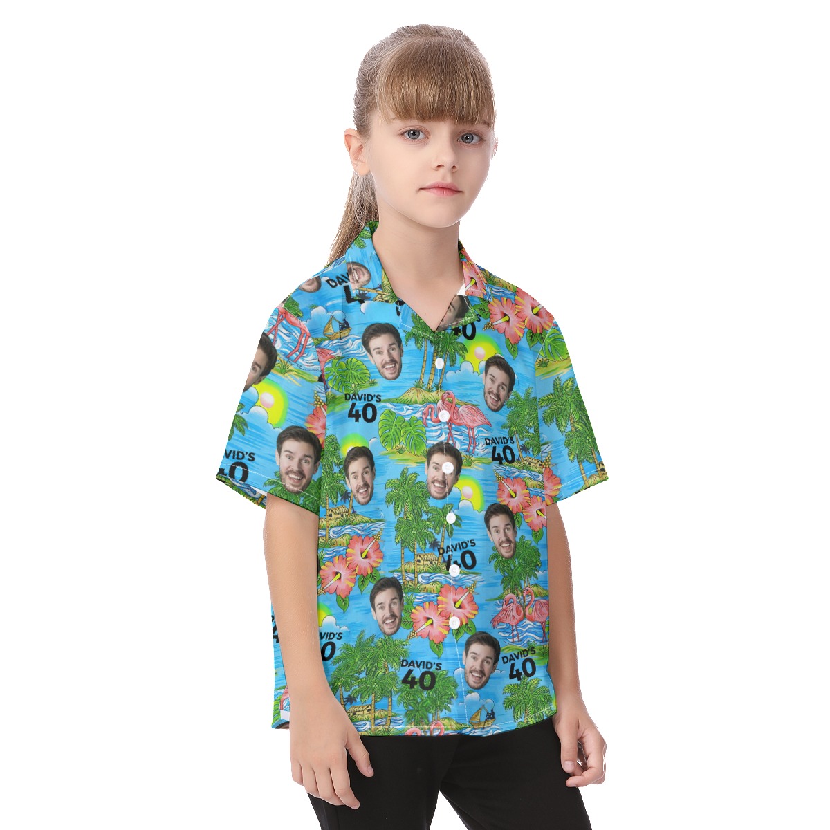 Custom Face Birthday Kid's Hawaiian Shirt