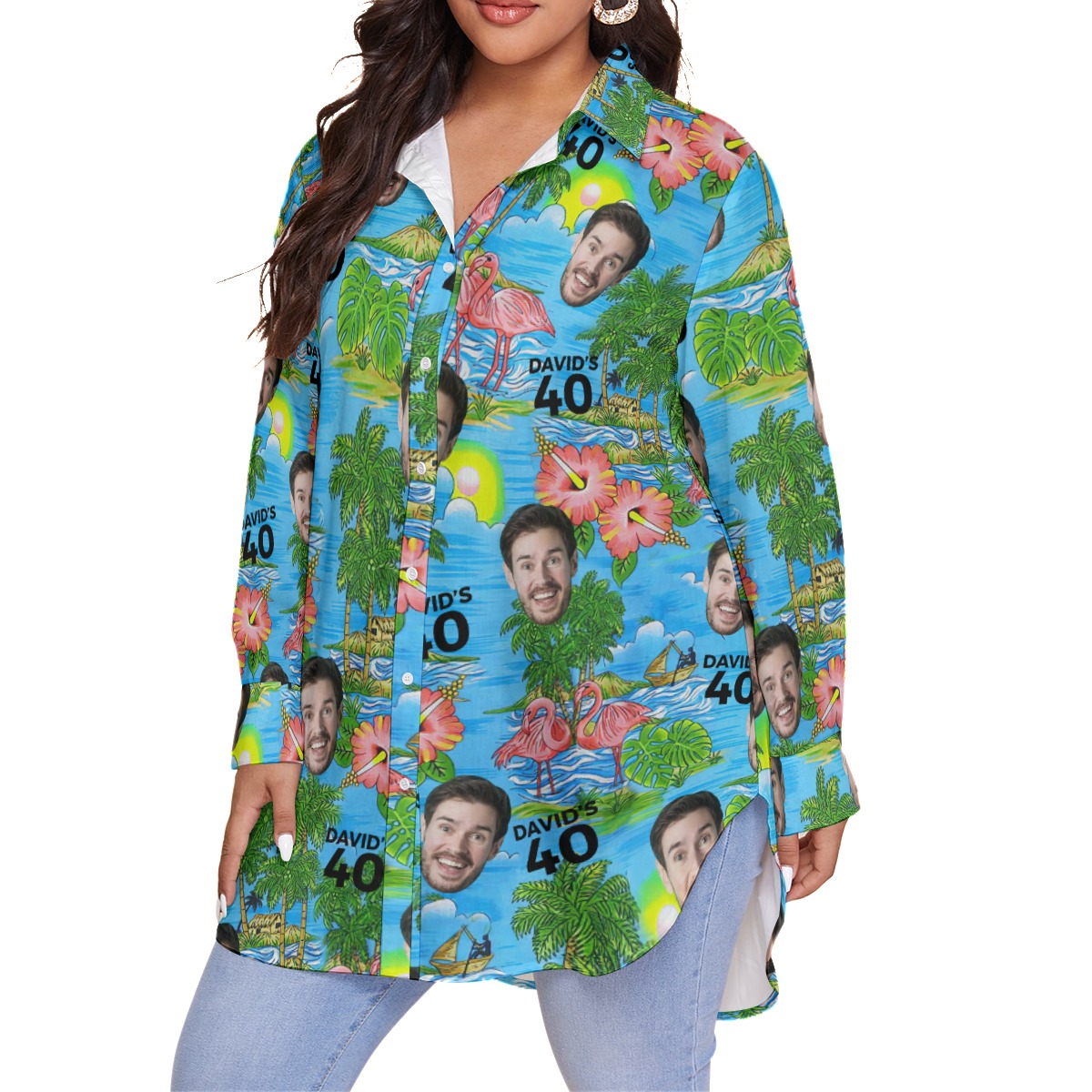 Custom Face Birthday Plus Size Hawaiian Shirt