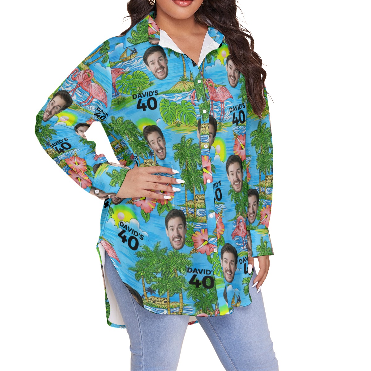 Custom Face Birthday Plus Size Hawaiian Shirt