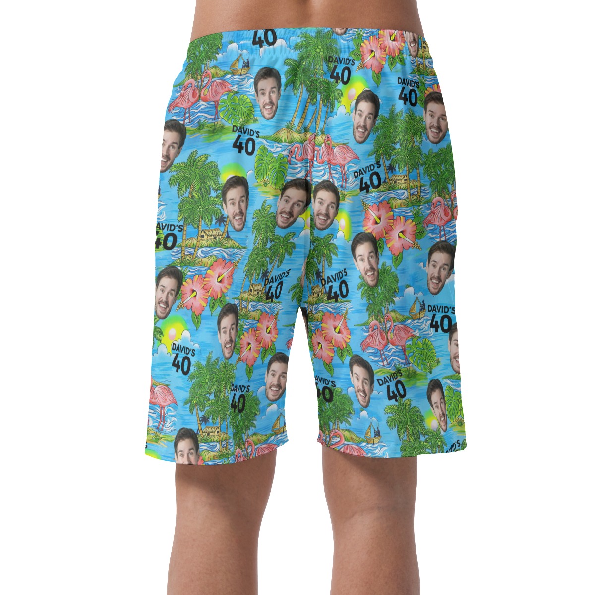 Custom Face And Name Birthday Men's Casual Shorts