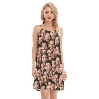 Cool Custom Face Cami Dress For Women