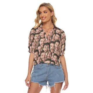 Funny Custom Face Women's Crop Top