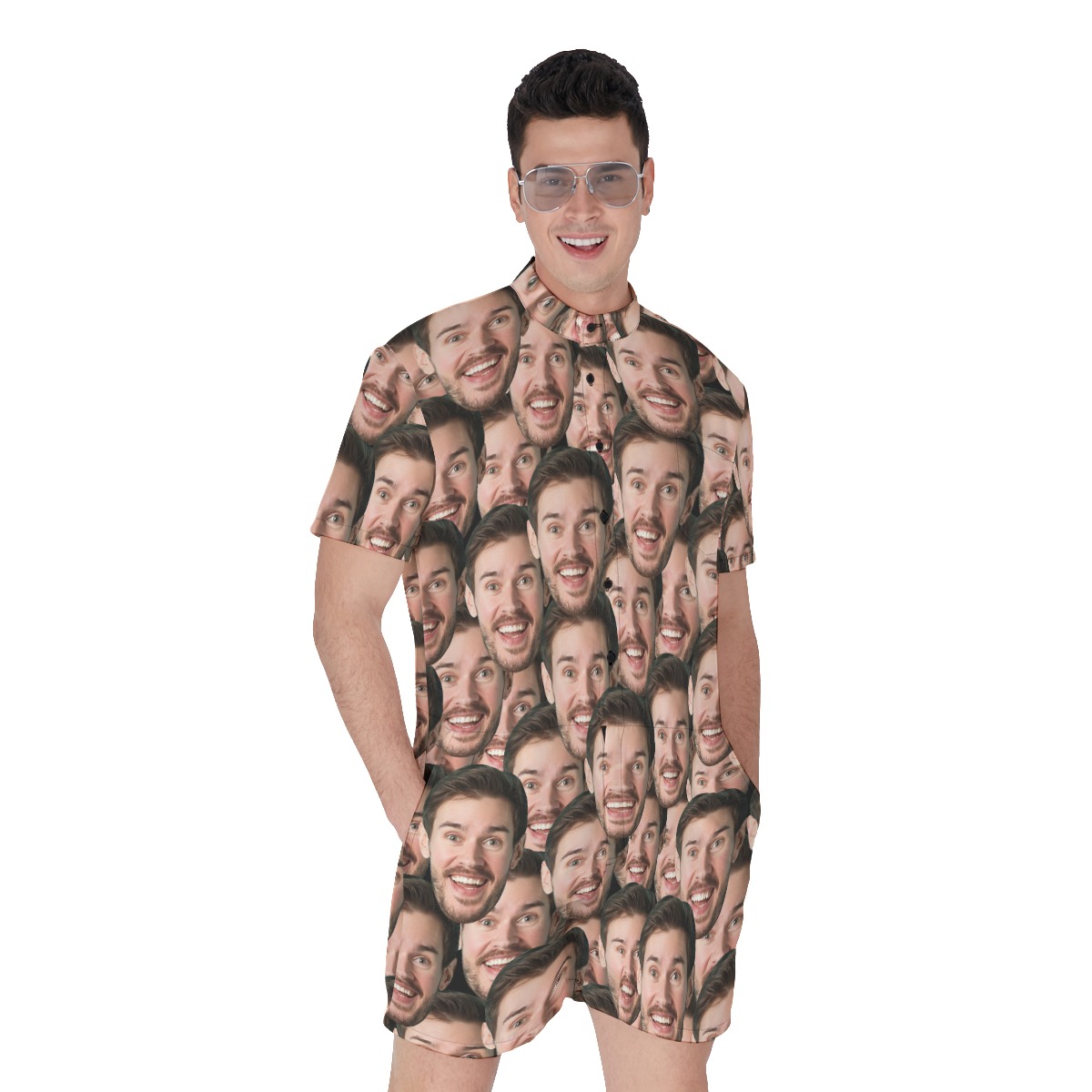 Unique Custom Face Men's Romper - variant image 1