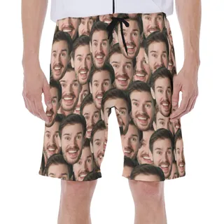 Custom Face Funny Swim Trunks For Men