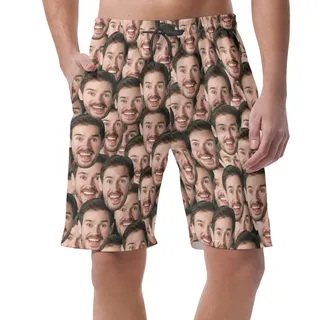 Unique Custom Face Men's Casual Short