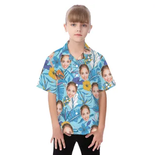 Custom Face Tropical Kid's Aloha Shirt