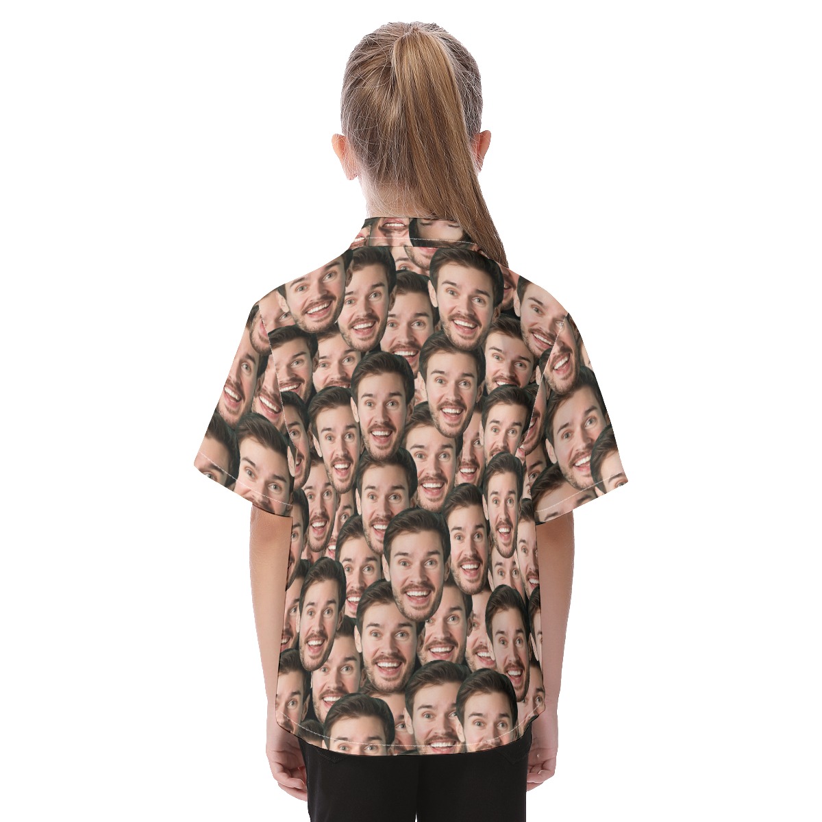 Funny Custom Face Kid's Button Up Shirt
