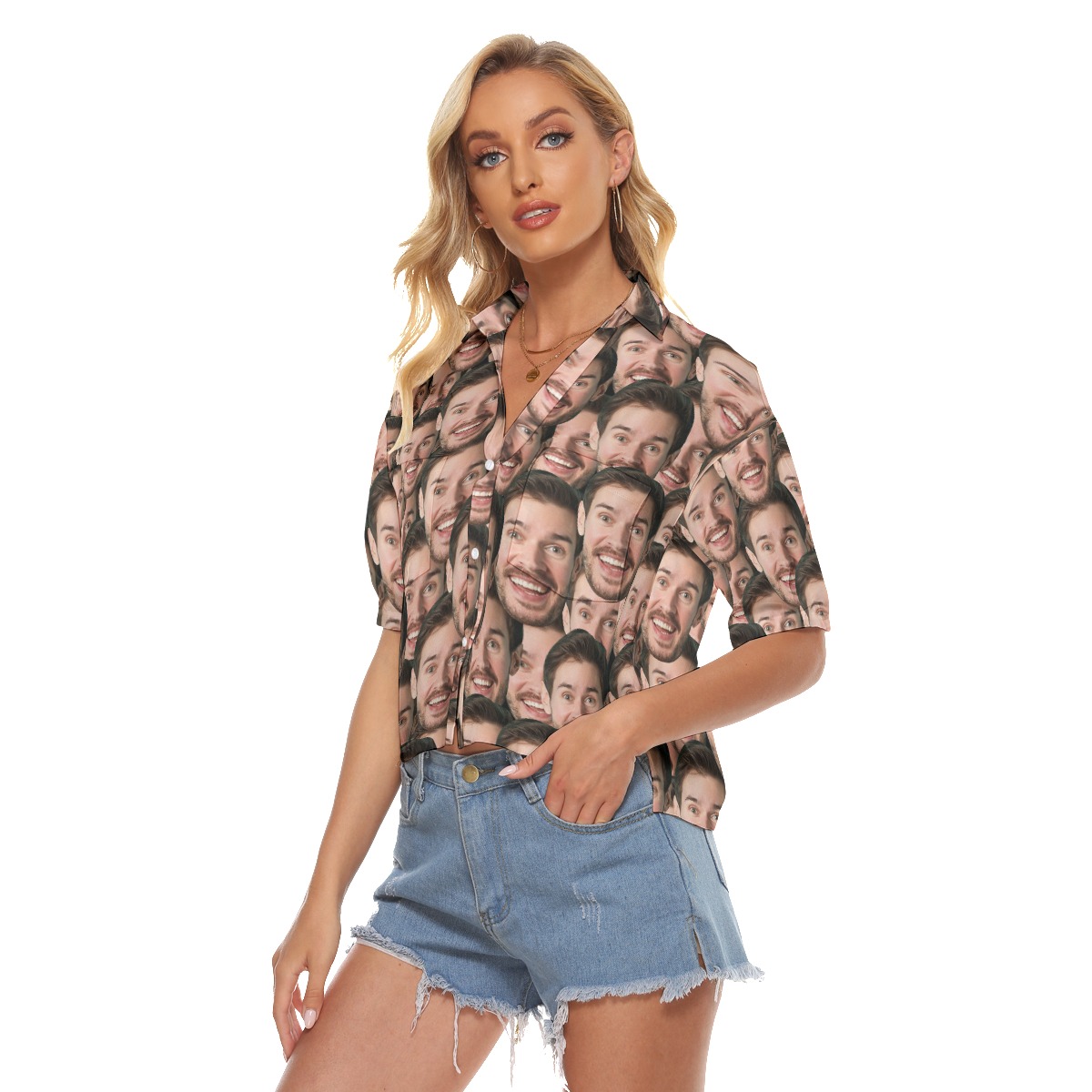 Funny Custom Face Women's Crop Top