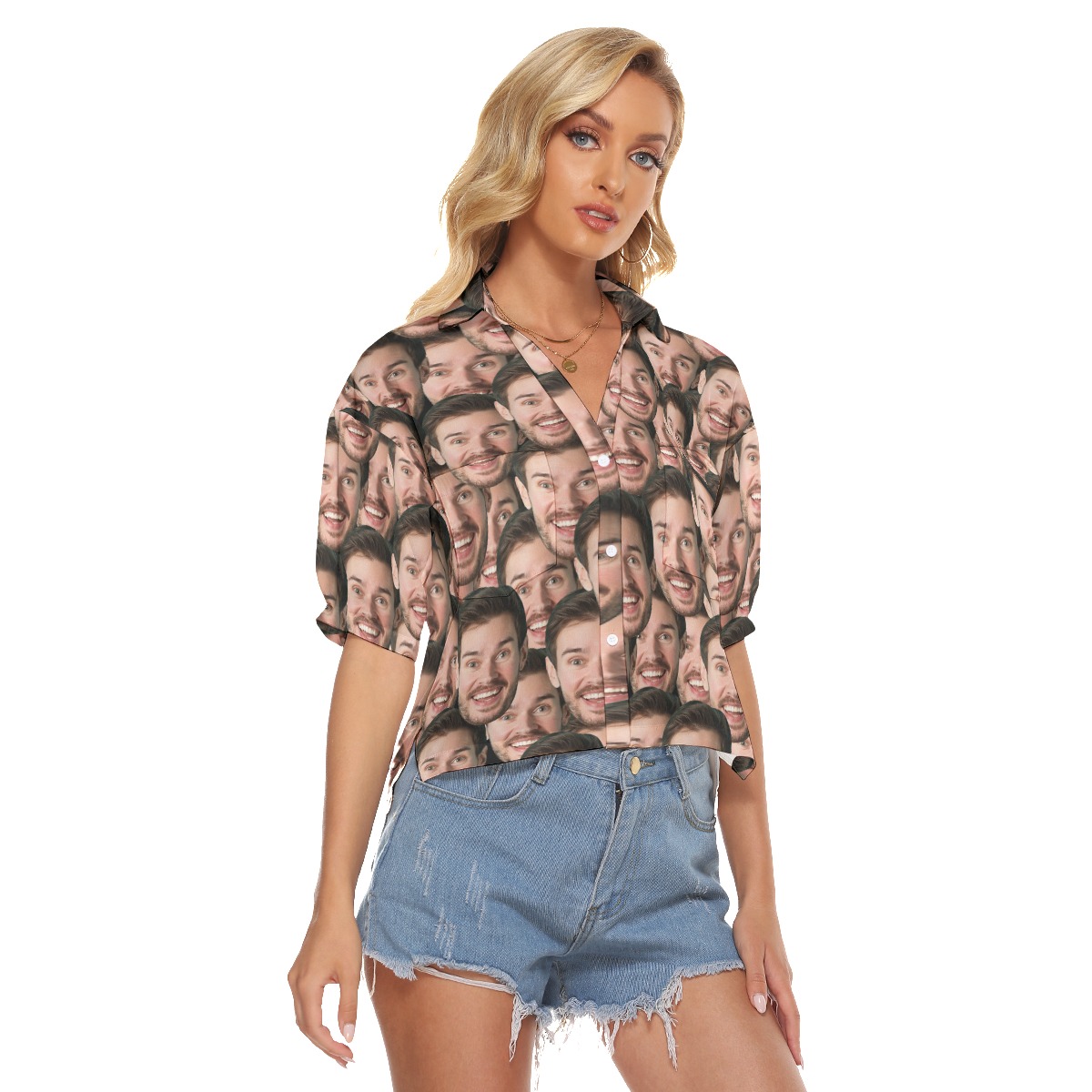 Funny Custom Face Women's Crop Top
