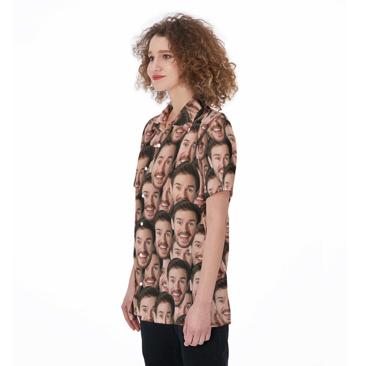 Funny Custom Face Women's Hawaiian Shirt