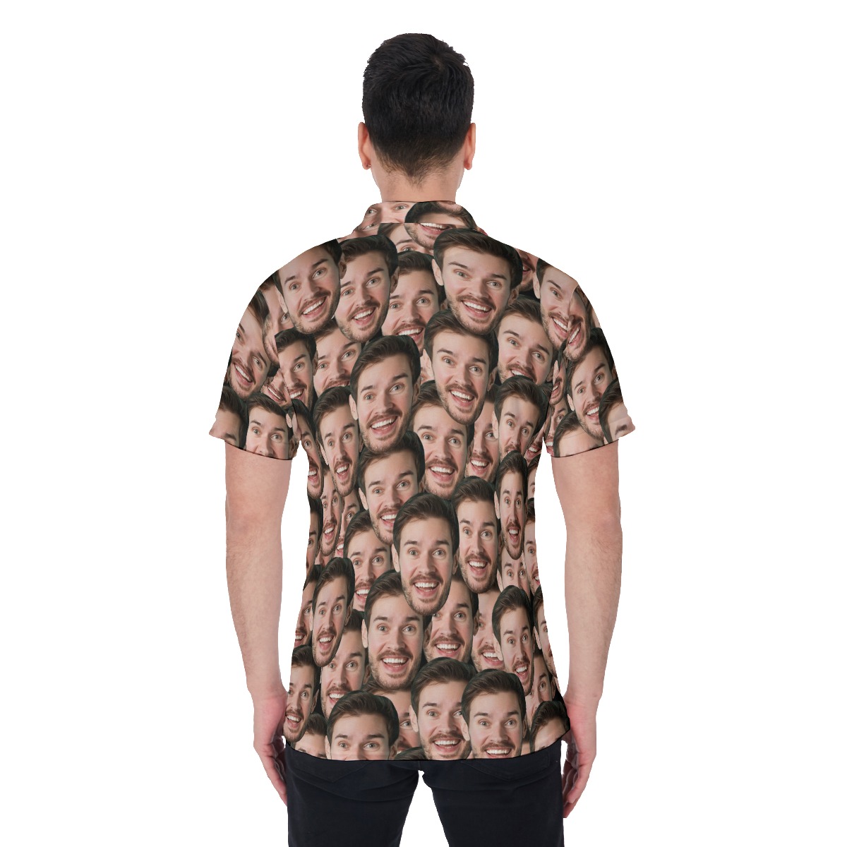 Funny Custom Face Men's Polo Shirt