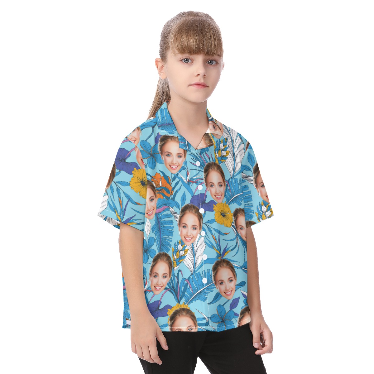 Custom Face Tropical Kid's Aloha Shirt