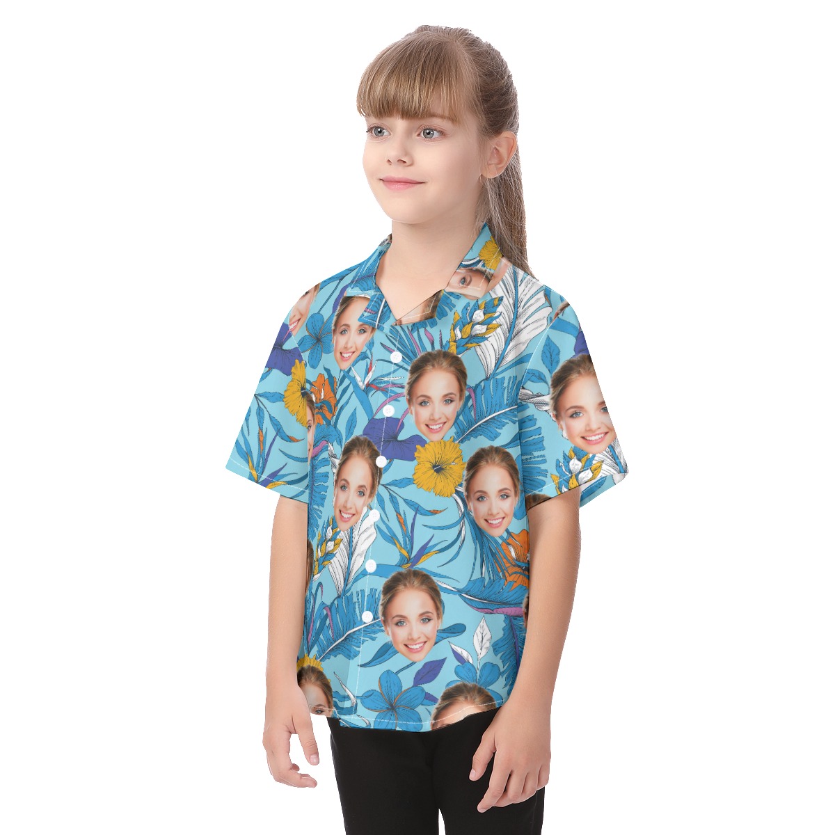 Custom Face Tropical Kid's Aloha Shirt