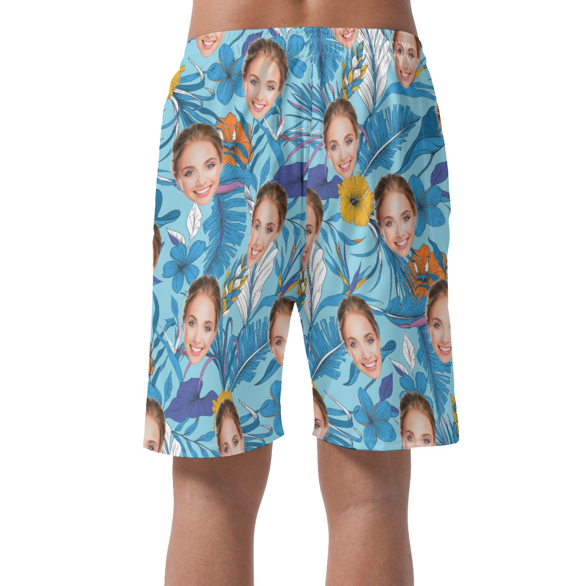 Unique Custom Face Men's Casual Shorts With Pockets