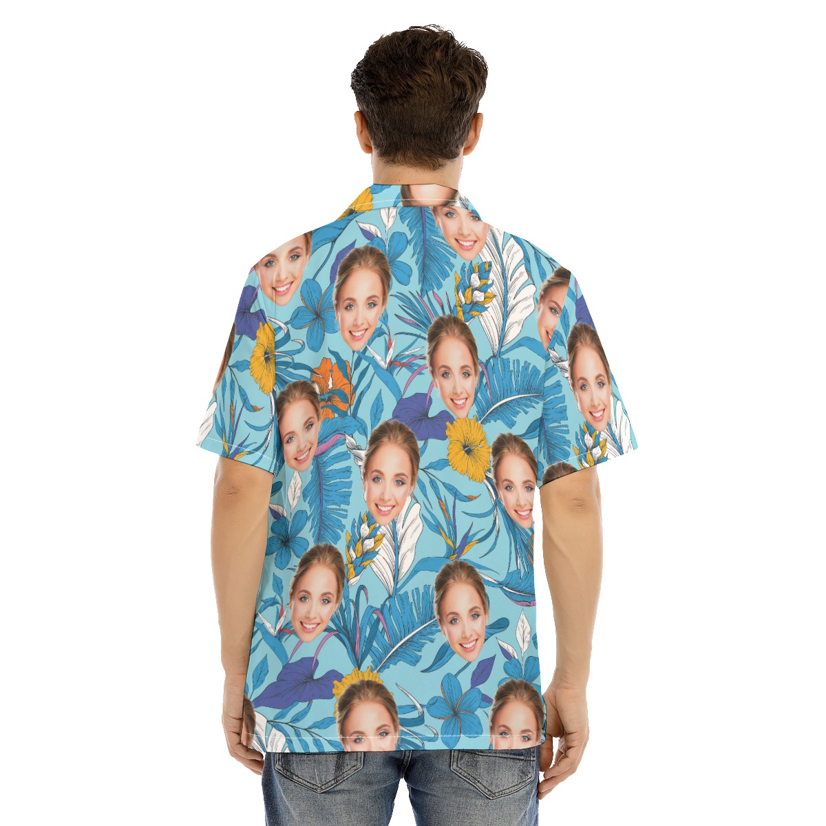 Funny Custom Face Tropical Hawaiian Shirt