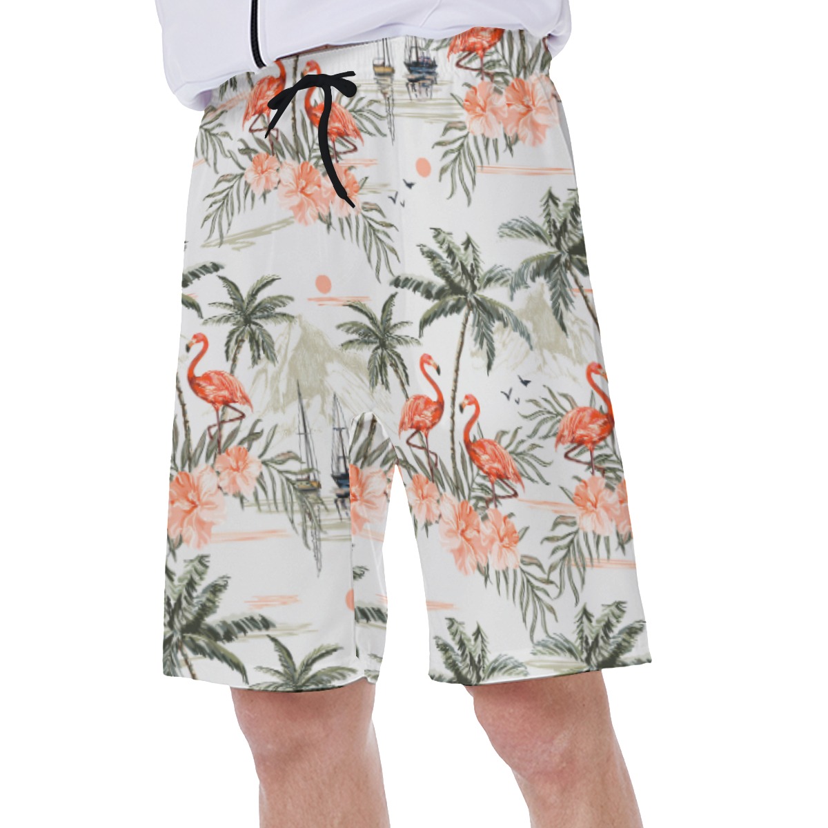 Cool Flamingo Beach Swim Trunks For Men