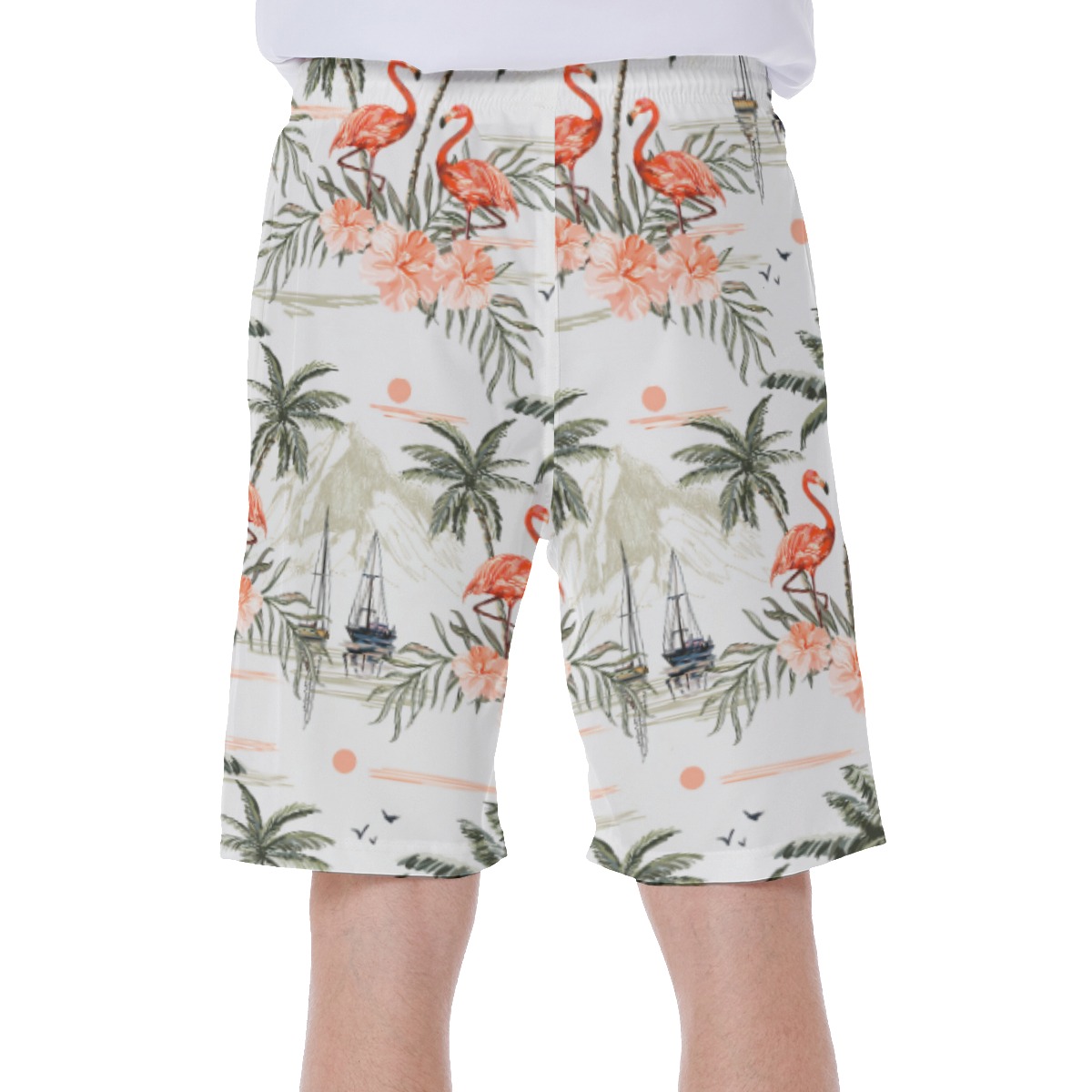 Cool Flamingo Beach Swim Trunks For Men