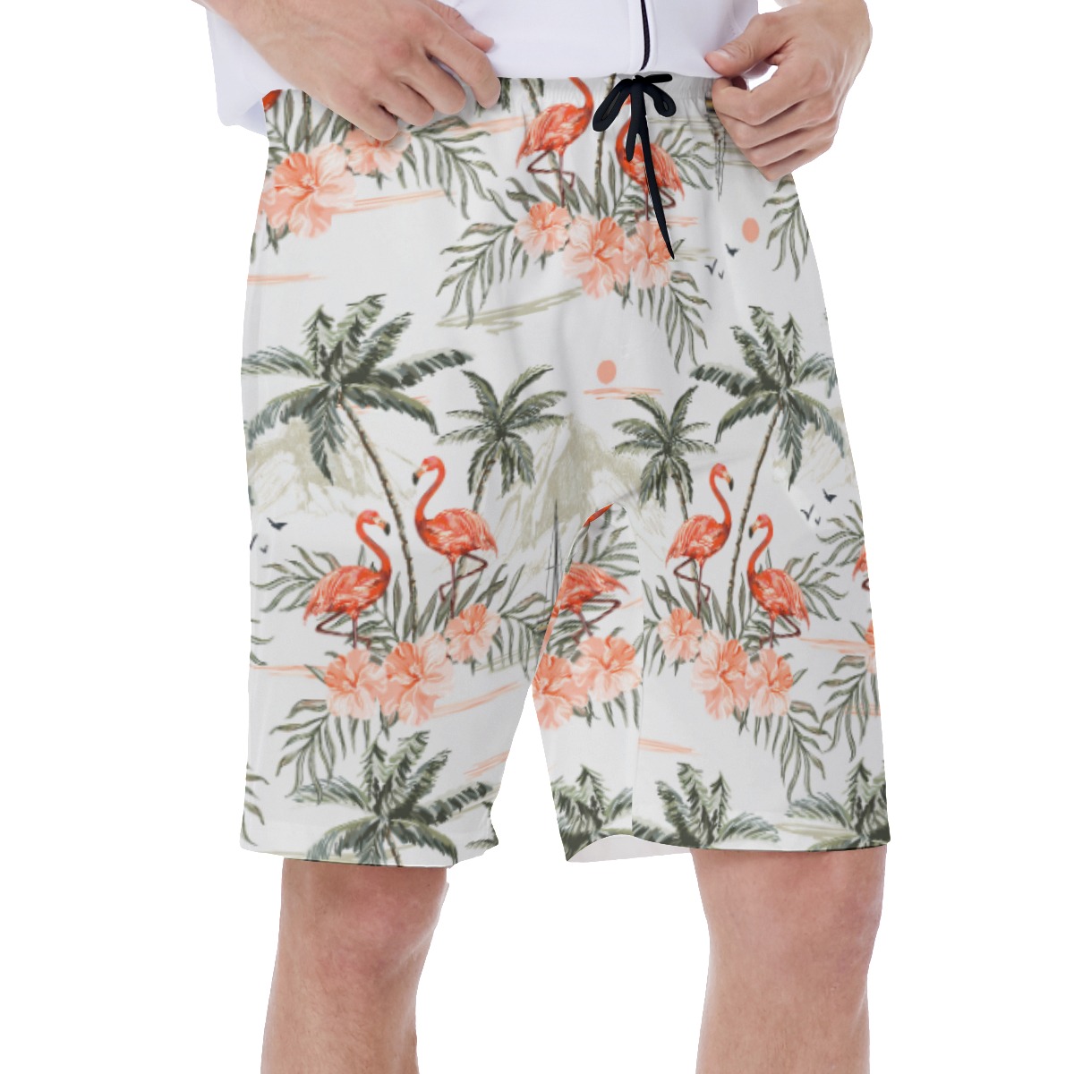Cool Flamingo Beach Swim Trunks For Men