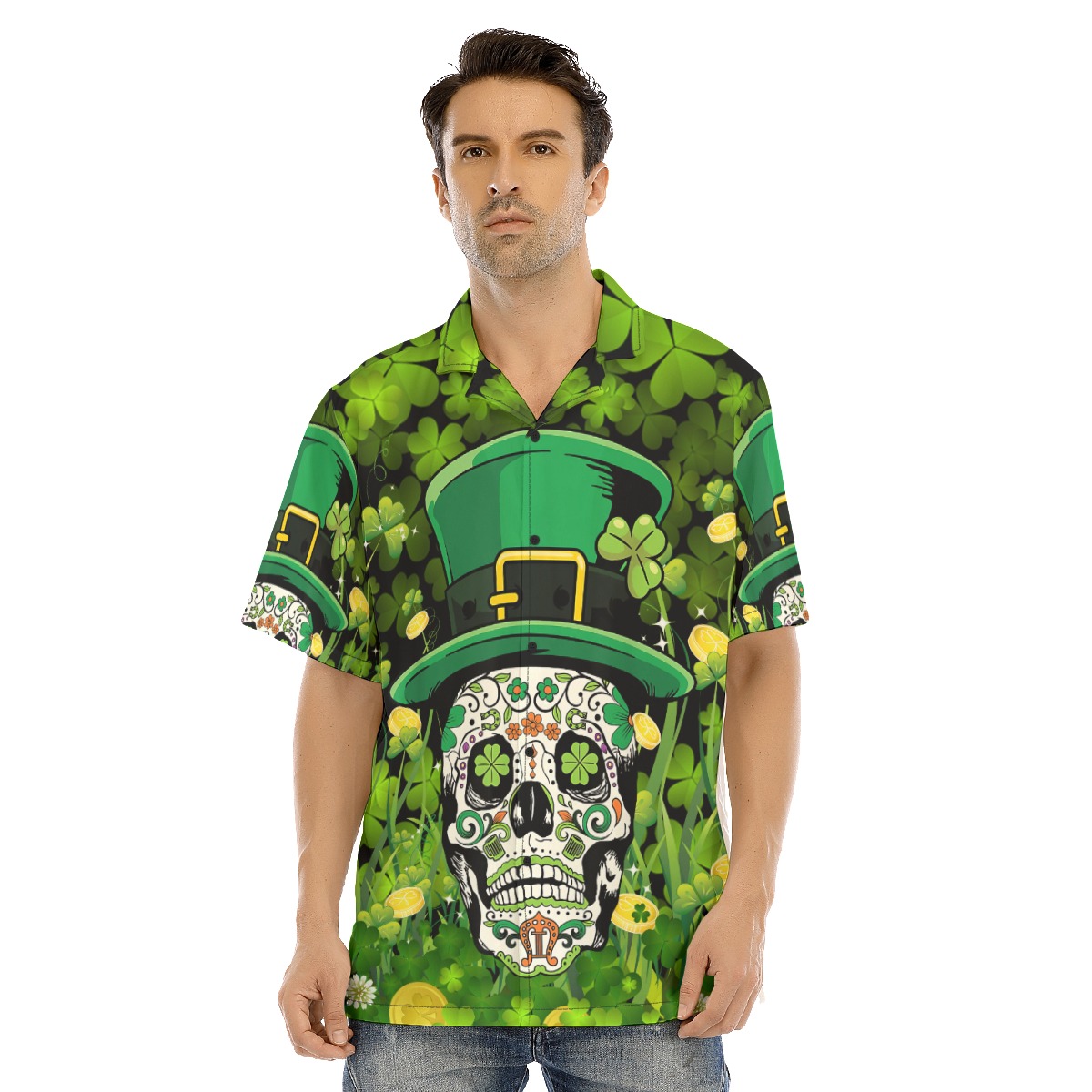Goth Patrick's Day Men Hawaiian Shirt - variant image 1