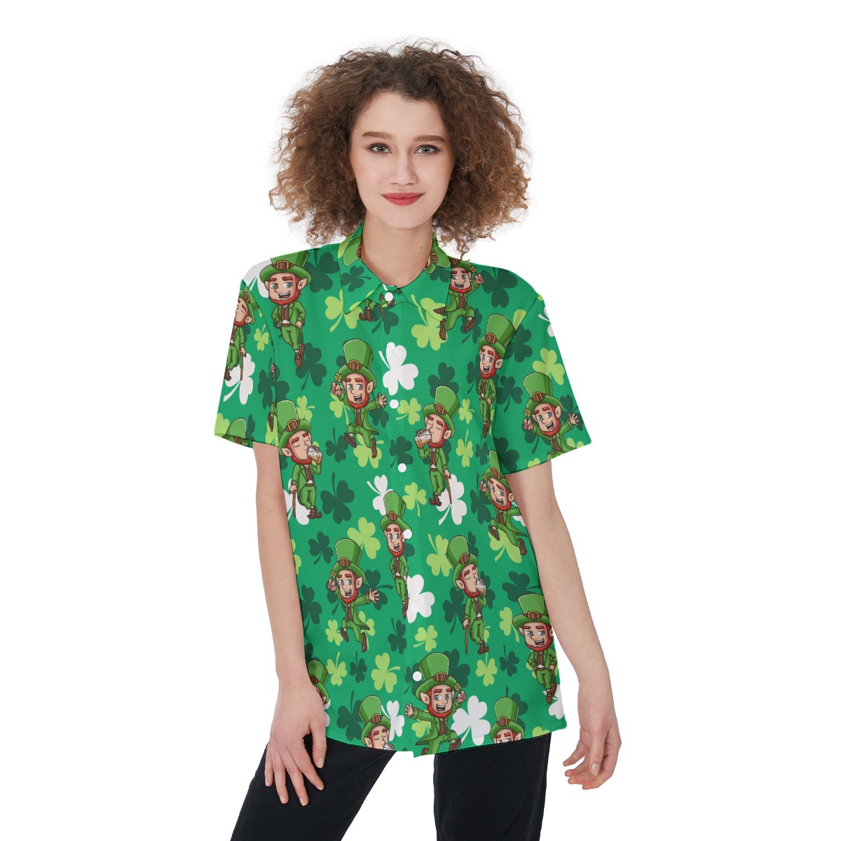 St Patrick Hawaiian Shirt For Women - variant image 1