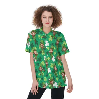 St Patrick Hawaiian Shirt For Women