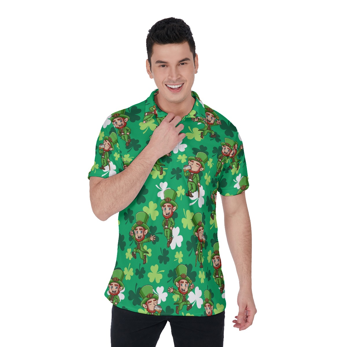 St Patrick Lucky Charm Polo Shirt For Men - variant image 1