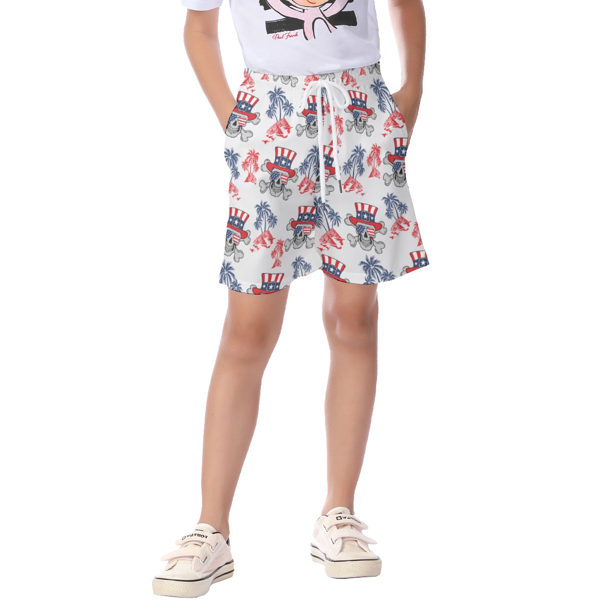 Goth Patriotic Kid's Beach Shorts - variant image 1