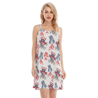 American Goth Patriotic Cami Dress For Women