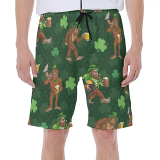 Bigfoot St Patrick Hawaiian Swim Trunks For Men