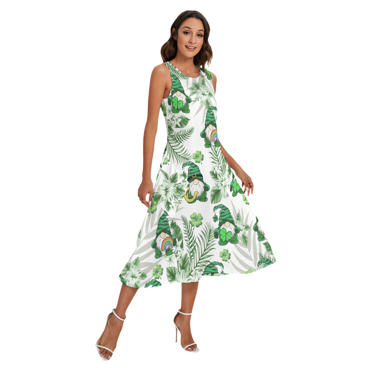 Women’s St. Patrick’s Day Hawaiian Dress With Gnome - variant image 1