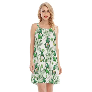 St. Patrick's Day Gnome Women's Hawaiian Dress