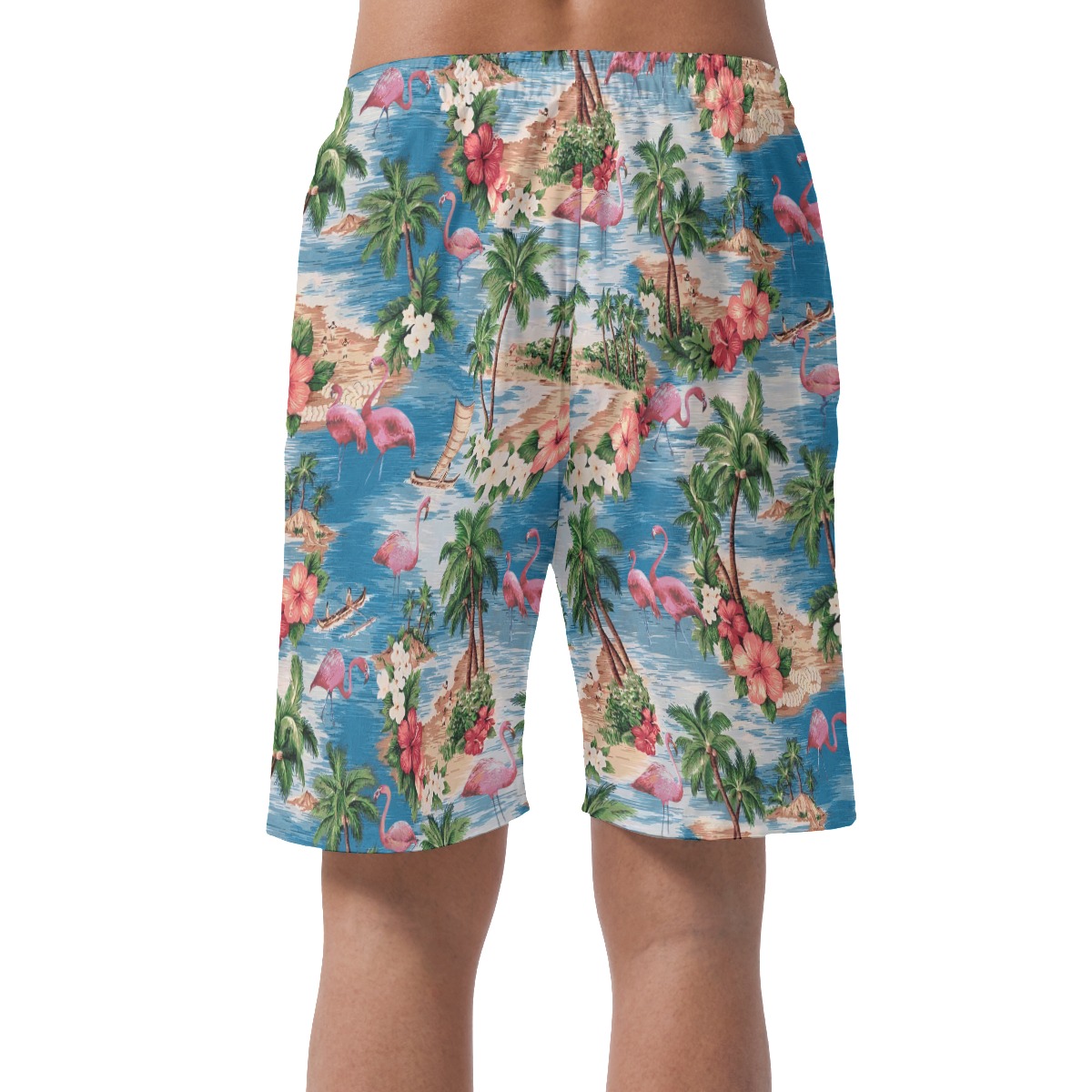 Tropical Flamingo Summer Beach Shorts For Men