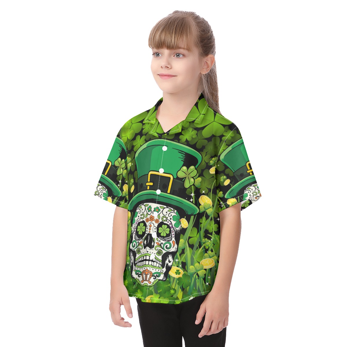 Goth Patrick Day Kid's Aloha Shirt